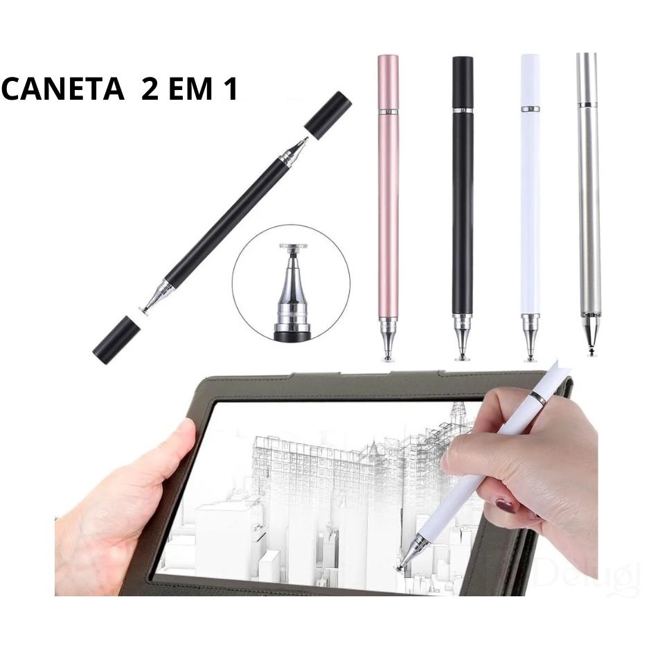 Caneta Touch Screen Stylus Ponta Fina Desenho