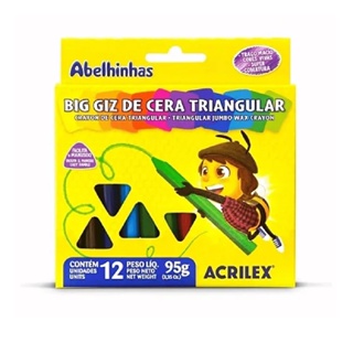 Big Giz de Cera Triangular 12 cores - Acrilex