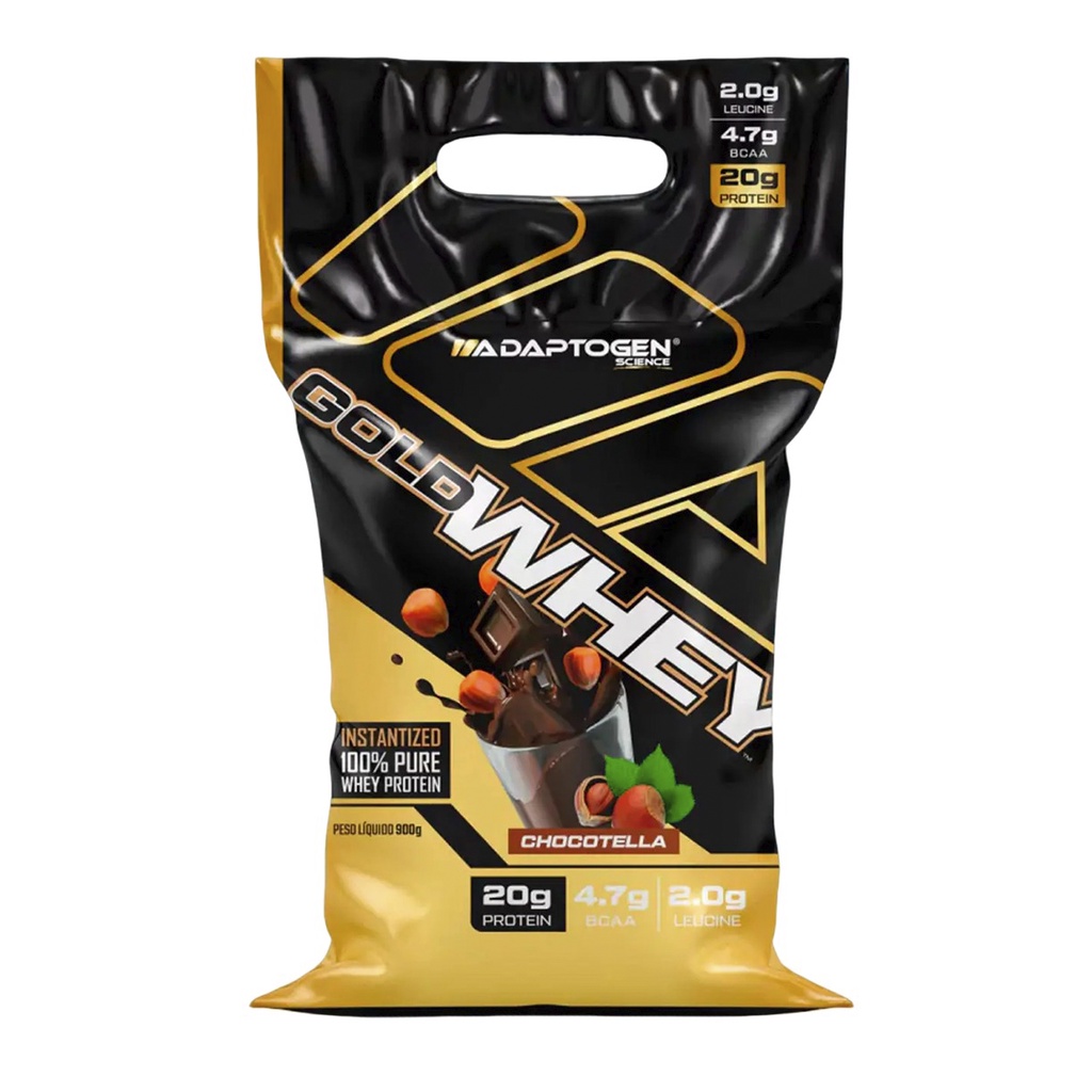 Suplemento em Pó Gold Whey 100% Chocotella Adaptogen 900g