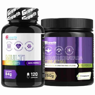 Multivitaminico 120 Caps + Creatina 250g Creapure Growth