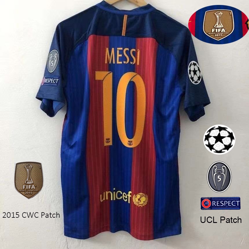 Barcelona Retro camisa futebol 2016 2017 home Jersey Neymar messi