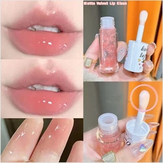 Esmalte Labial De Maquiagem Fosco Aveludado , Óleo De Leite De Pêssego , Brilho Não Pegajoso Hidratante De Longa Duração em Oferta na Shopee