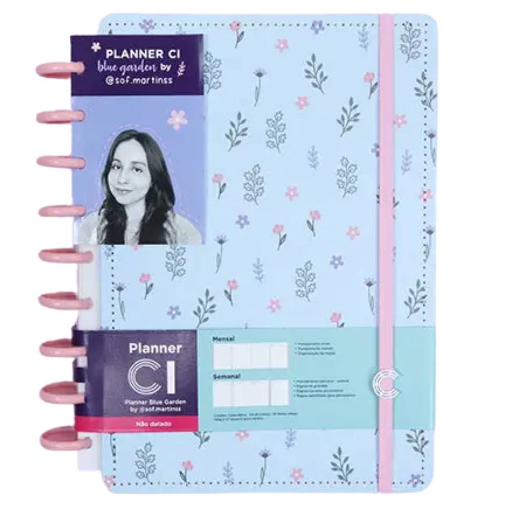 Planner Caderno Inteligente Médio - Blue Garden By Sof | Shopee Brasil