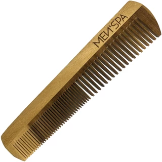 Pente para Barba Madeira de Lei / Maciça Duplo Lixado e Polido - Acabamento Premium Menspa
