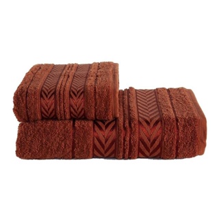 Kit Jogo 2Pcs ZION Toalha BanhoRosto Algodao Felpuda MASCAVO TERRACOTA FELPUDA HIPOALERGENICO MACIO