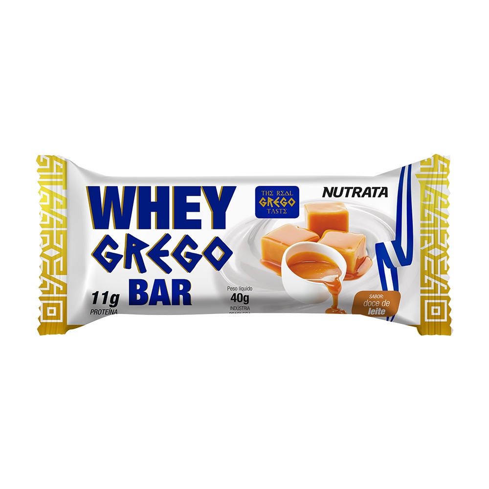 Grego Bar Sabor Doce de Leite 40g com Whey Protein – Nutrata
