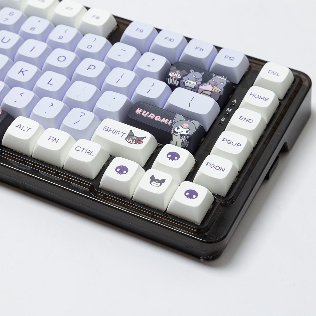 Teclado Mecânico PBT Sublimação Térmica Cinco Lados Kuromi Lavanda Púrpura KEYCAPS XDA Hight Fada 68 61 84 87 100 rk98