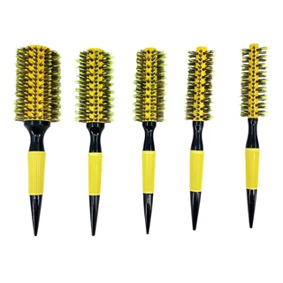 Kit 5 Escovas Profissionais Cabelo Cerdas De Javali Promoção