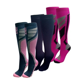 Kit 03 Pares de Meias Femininas Esportivas Compressão Academia Corrida Treino Funcional