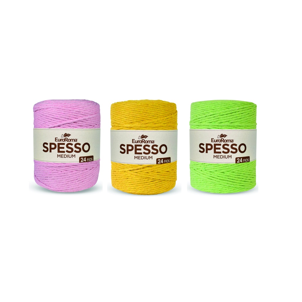 Barbante Spesso EuroRoma 24 Fios 1 kg 254 metros Cores | Shopee Brasil