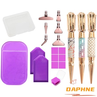 DAPHNE 5D Canetas De Perfuração Bordados Com Ponta Diamante Acessórios Para Pintura Caneta De Ponto Cruz Faiscante Arte De Unhas Glitter Conjunto De Ferramentas