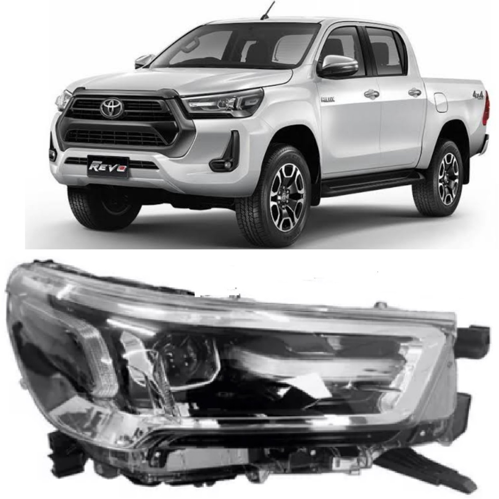 Farol Hilux Srx 2021 2022 2023 Com Led Cromado Envio Rapido | Shopee Brasil