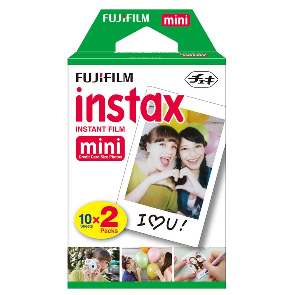 Filme instantâneo Fujifilm Instax Borda Branca com 20 poses