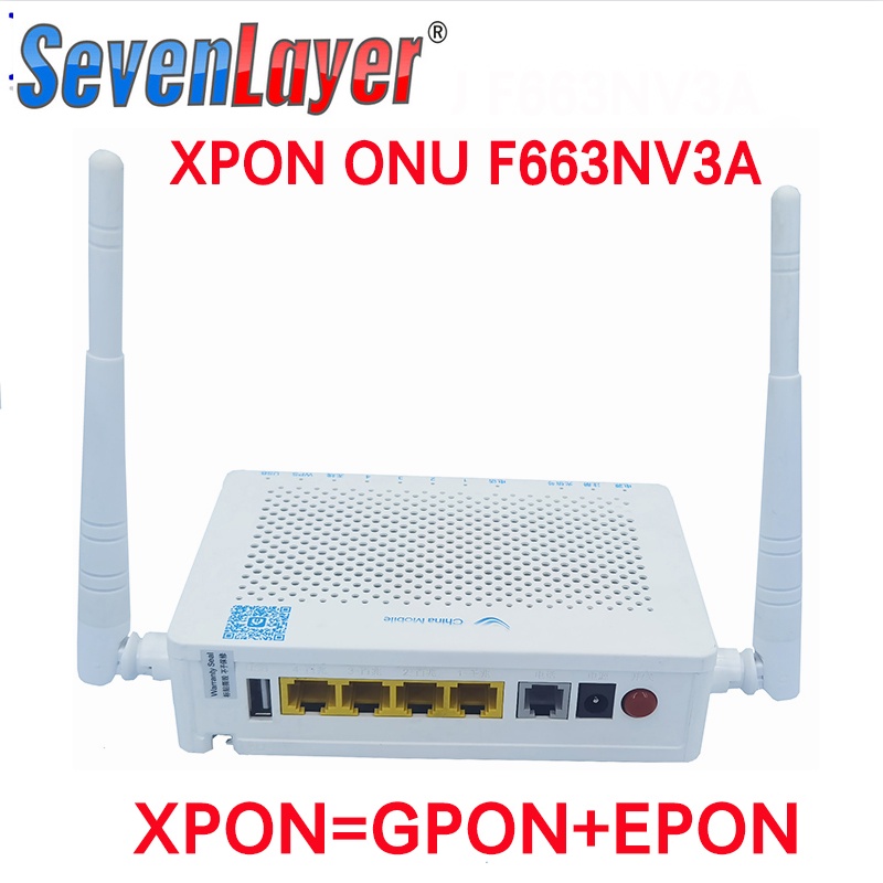Usado Original GPON  ONU F663NV3A 1GE+ 3FE + 1TEL + 1USB + WiFi Versão Em Inglês Roteador De Rede De modem De Fibra XPON