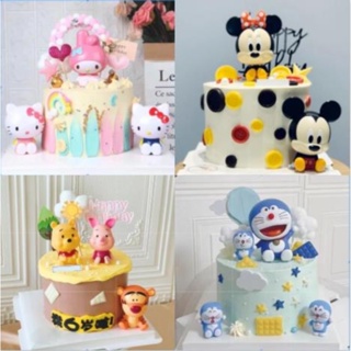 Venda Quente-Winnie The Pooh KT Cat Feliz Aniversário Decoração De Bolo Cisne Mickey Mouse Baby Shower Party Supplies