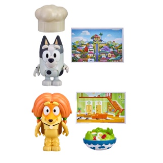 Kit Bluey Story - Starter Single Pack - Ind & Salad (7907F) + Bluey Story - Starter Single Pack - Muffin & Chef Hat (79