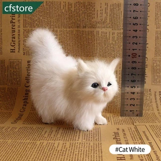 CFSTORE Simulação Mini Gato Coelho Raposa Coruja Modelo Pele Gatos De Pelúcia Crianças Aniversário Presentes Imitação Boneca Animal Decoração Casa H2I1