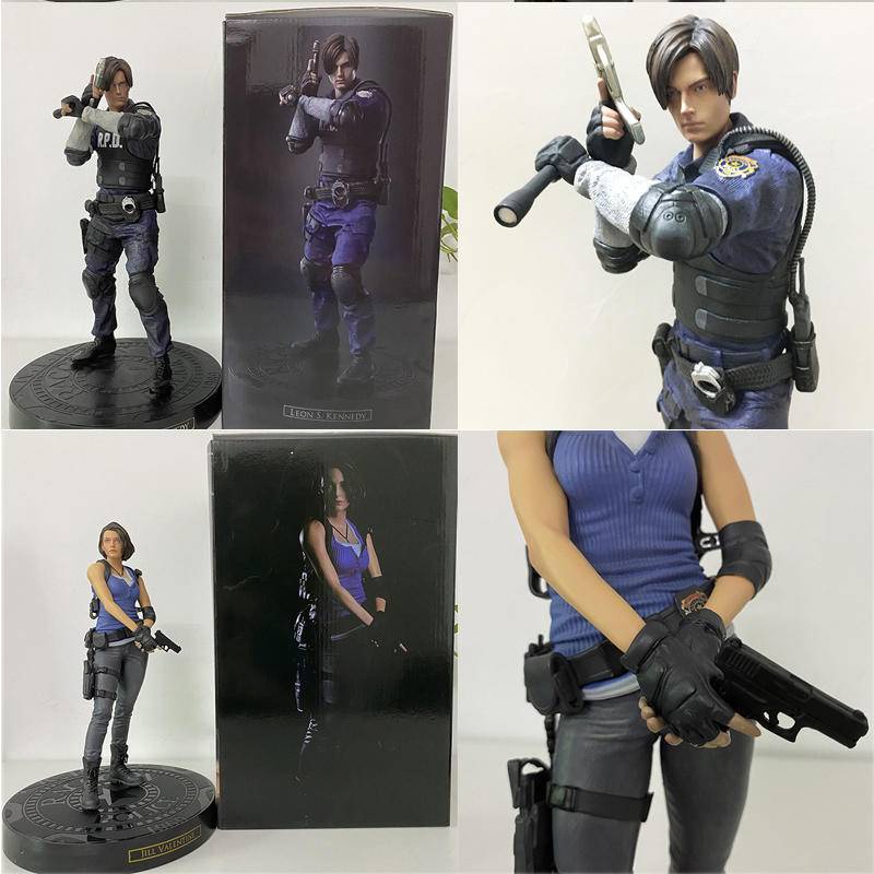 Leon S Kennedy Jill Ação Dos Namorados Jogo De Figuras De Boneca De Brinquedo Modelo Biohazard 30cm