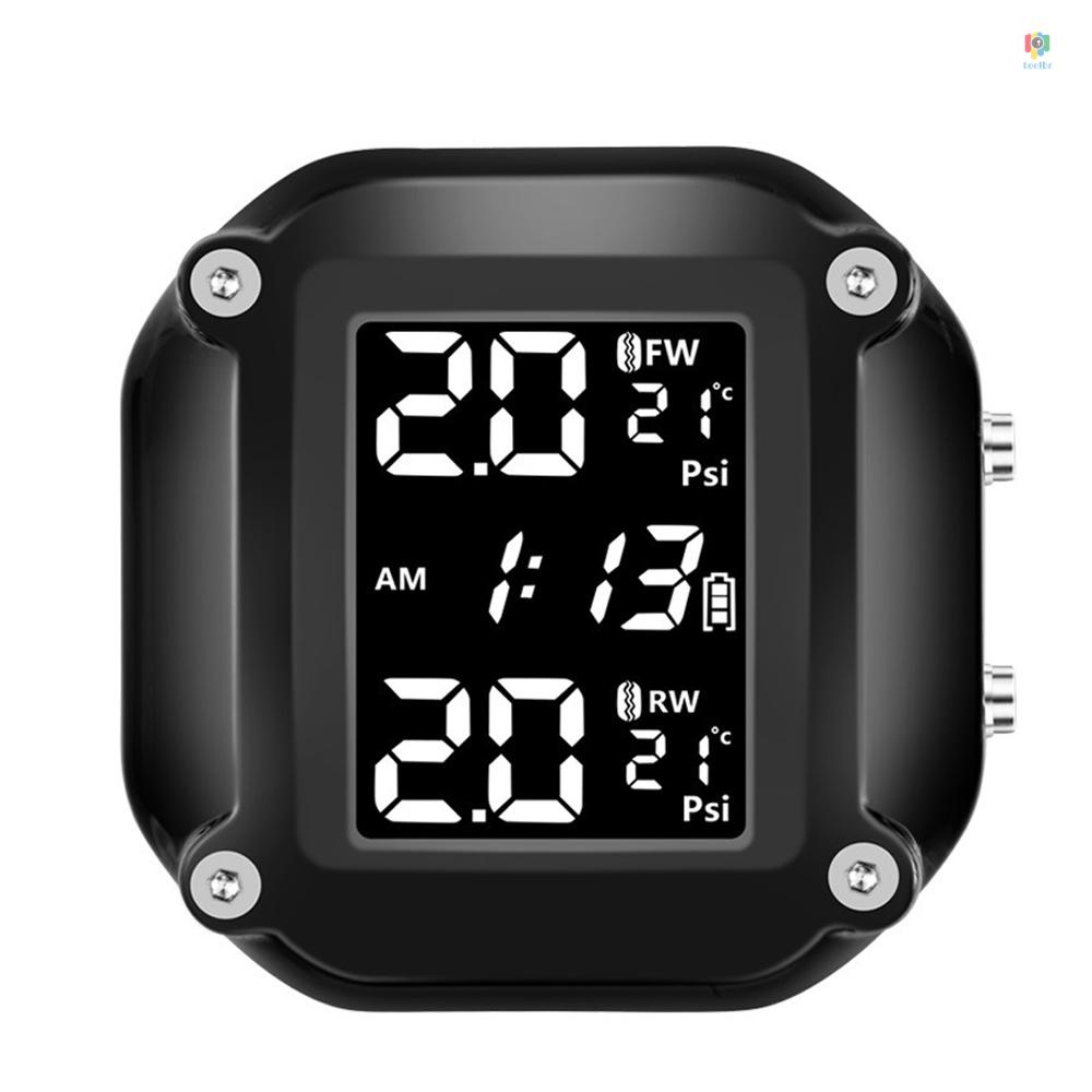 Monitor De Pressão De Pneus De Motocicleta Detector Portátil Sistema De Monitoramento Detecção De Alta Precisão Multi-Funções À Prova D'água Monito