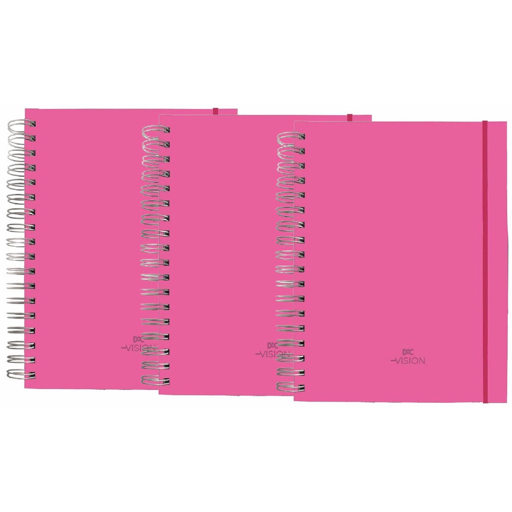 Kit Caderno Smart Universitário Dac Material Escolar Escritório Vision Rosa Wire O Folhas