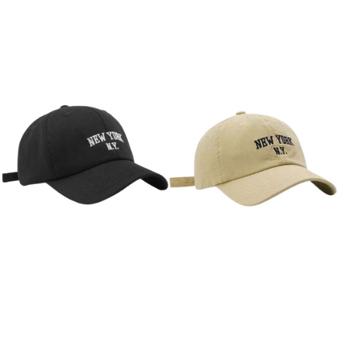 Kit 2 Boné de beisebol bordado com letras NY