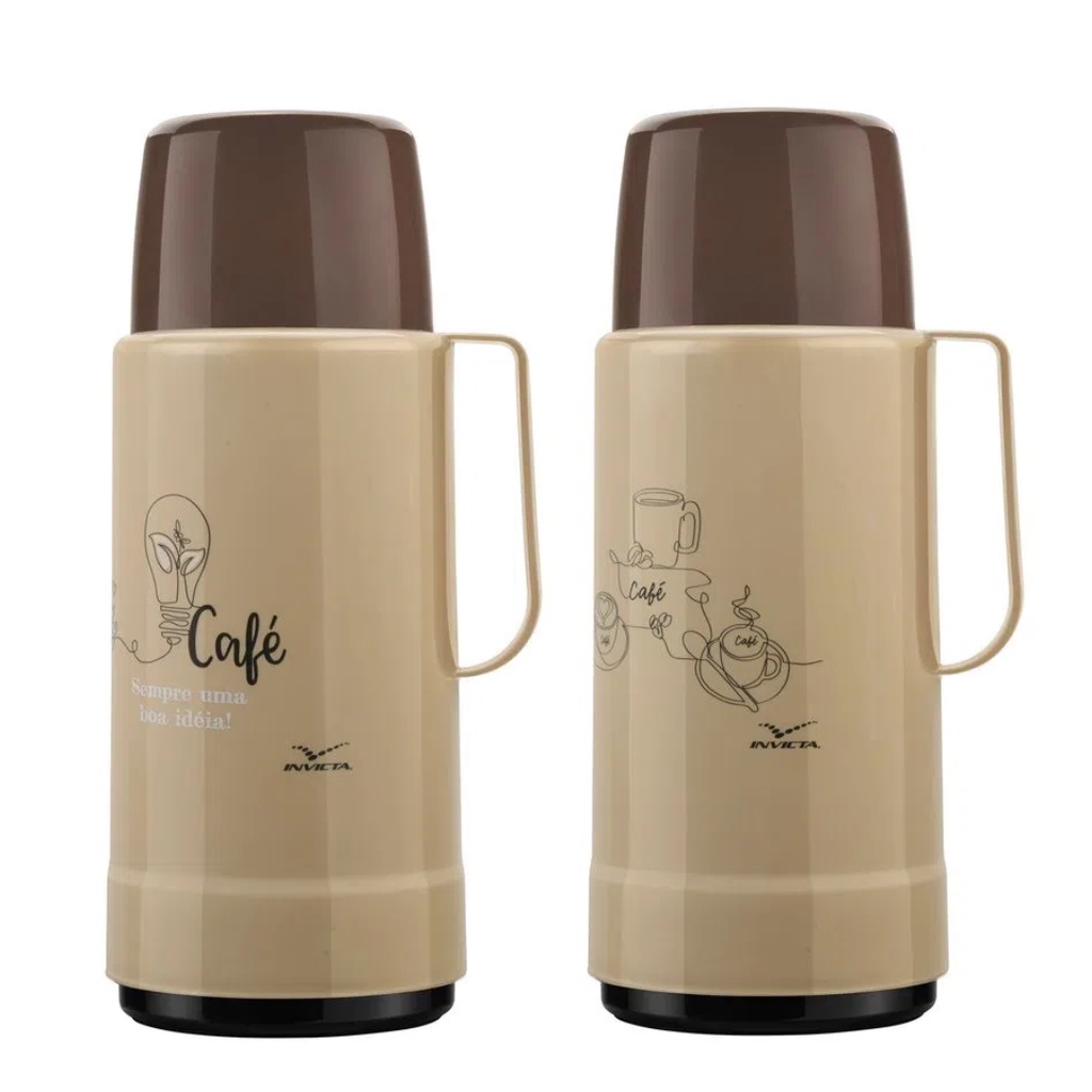 Garrafa Térmica Glt 1 Litro Decorada Café Invicta | Shopee Brasil