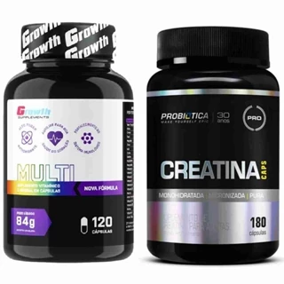 Multivitaminico 120 Caps Growth + Creatina 180 Probiotica
