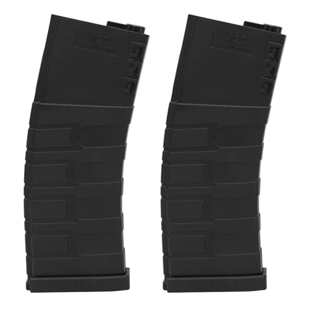 Kit com 2 Magazines para Rifle Airsoft M4 GR16 Mid Cap Black 120 BB's G