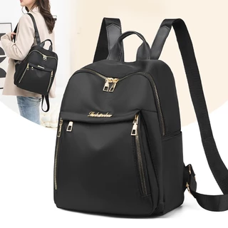 Mochila de ombro duplo feminina mochila de tecido Oxford de grande capacidade impermeável para viagens