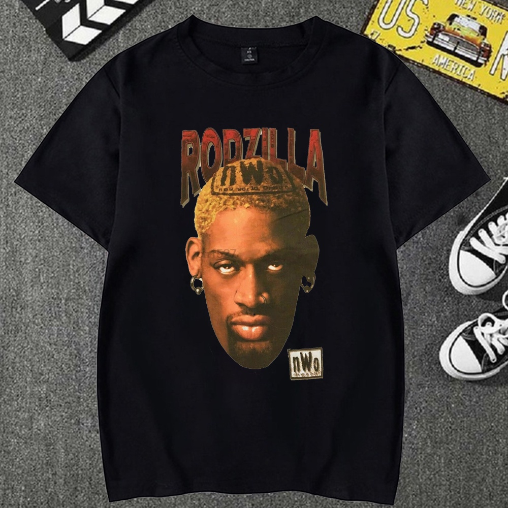 Camiseta Basica Camisa Rodzilla New World Nwo Dennis Rodman Moda Unissex Liquidação