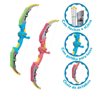 Brinquedo Arco E Flecha Com Luz Sortidos Fechas Com Ventosas DM Toys