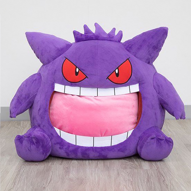 2023 Pokemon Plush Toy Gengar Pikachu Almofada De Pelúcia Capa De Cabeça Engraçada Macia E Confortável Kawaii Estilo Popular Estudante