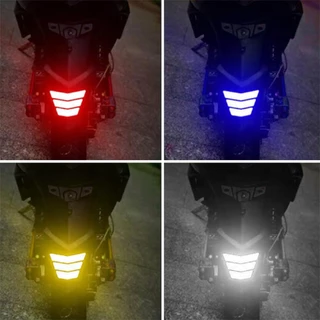 Fender UQUEEN 3Pcs Adesivos Para Motocicletas Refletivos De Alerta Trapezoidal De Pára-Choques De Corrida S2V5