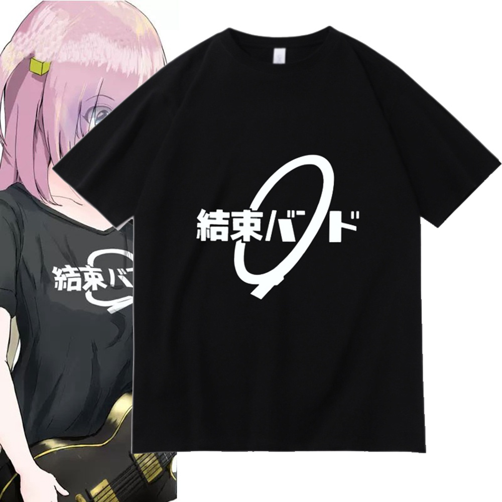 Kessoku BAND Bocchi A Rocha ! Camiseta De Herói De Violão Para Homens E Mulheres Anime Tees De Algodão Unisexo