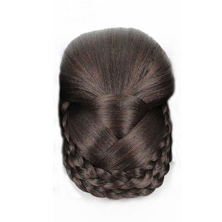 BORUIB Fake Hair Bun Trendy Stylish Retro Mulher Extensão De Cabelo  Sintética Resistente Ao Calor Fibra Natural Liso Noiva