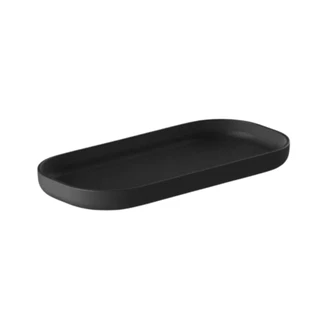 Bandeja Para Banheiro Saboneteira Pia Lavabo Dual Preto Fosco Ou