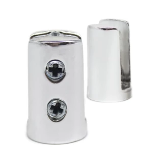 10 Suporte Fenda Cromada 8mm Alongada Prateleira De Vidro