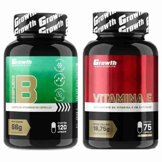 Complexo B 120 Caps + Vitamina E 75 Caps Growth Supplements