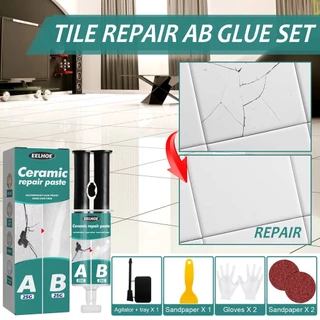 Kit De Pasta De Reparo De Azulejos Cola Acrílica Mágica Soldagem , Ranhuras Adesivas De Secagem Rápida