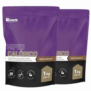 Hipercalorico 1kg Chocolate Growth Supplements Kit 2 Sacos