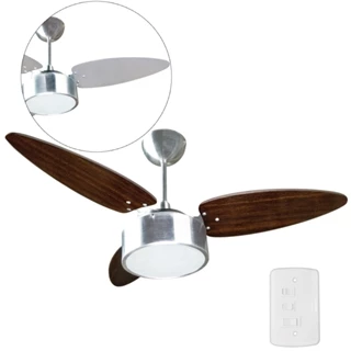 Ventilador de teto 3 pás em mdf dupla face - Fharo - Ventisol