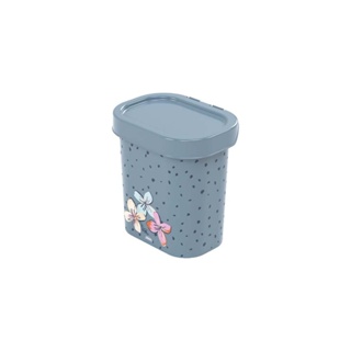 Lixeira de Plástico 2,5 L Compacta para Pia Floral Mediterrâneo