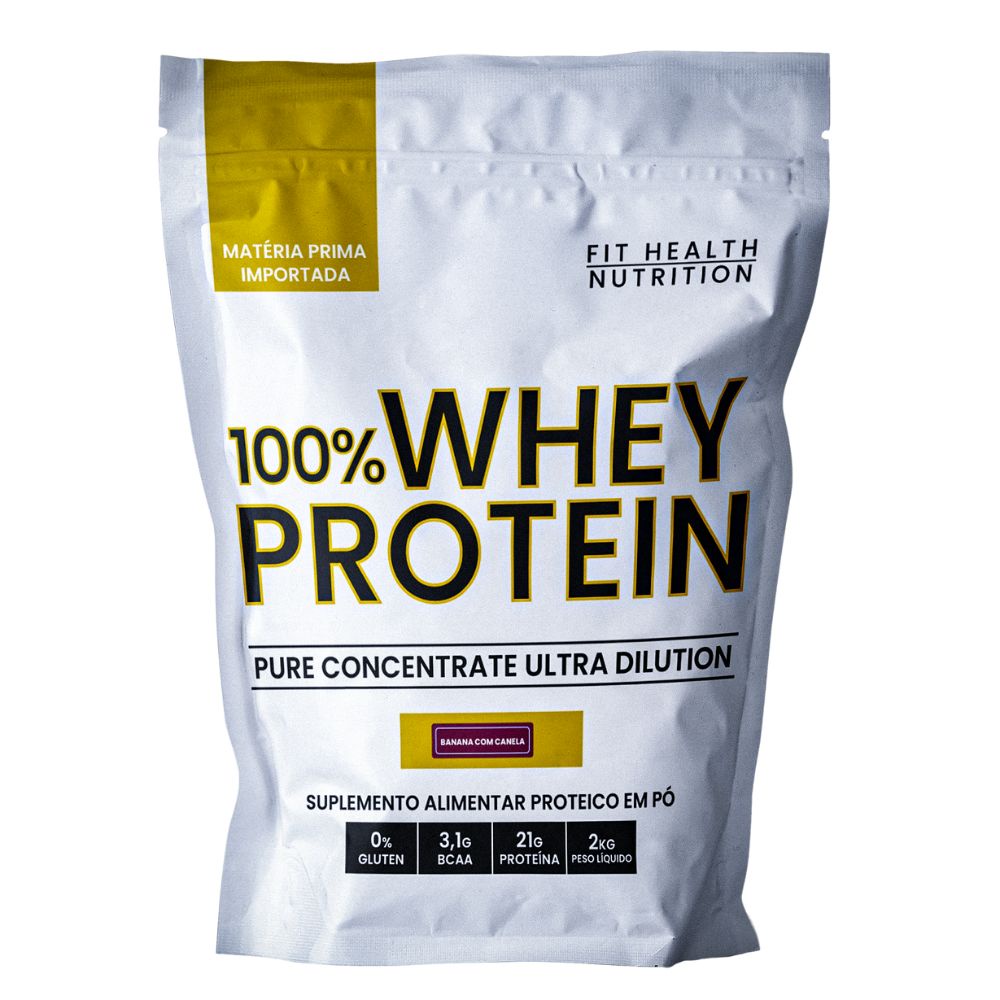 100% Whey Protein Puro Concentrado Sache 2KG 32g Proteina 3,1g BCAA FHL