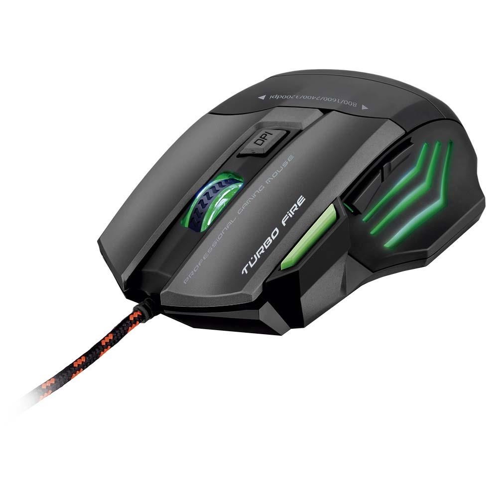 Mouse Gamer Warrior 7 Botões 3200 Dpi Preto Multilaser MO207