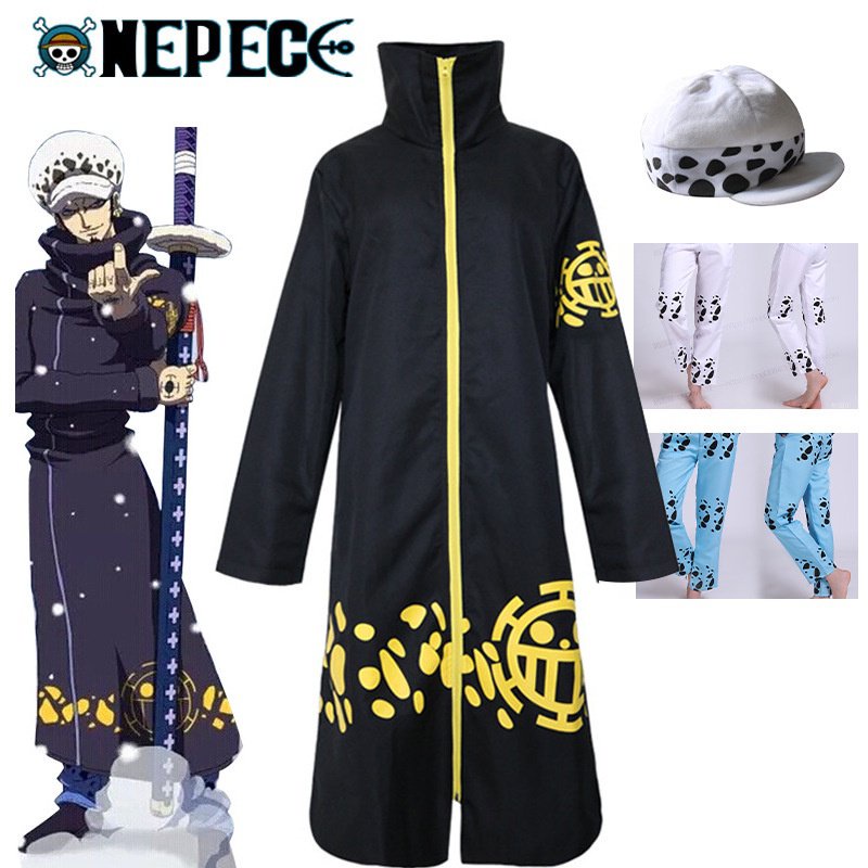 Traje de Anime Trafalgar Law dois anos depois, traje de cosplay 6TSV