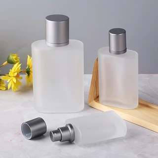 30ml 50ml 100ml Portátil Viagem High-end Fino Fosco Spray De Vidro Frasco De Perfume Quadrado Vazio Cosméticos Garrafas