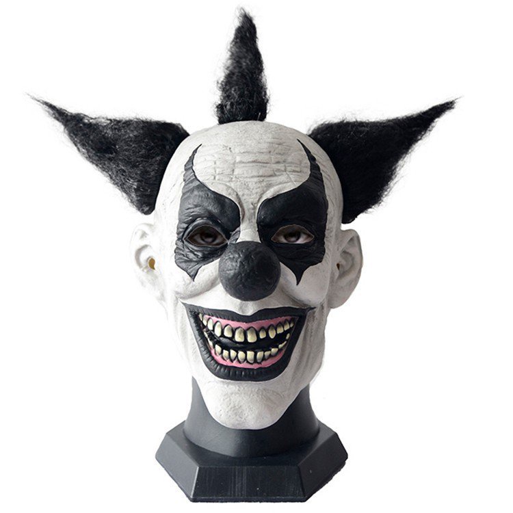 Látex engraçado Halloween assustador palhaço máscara festa capacete látex adereços do cavaleiro escuro máscara de baile