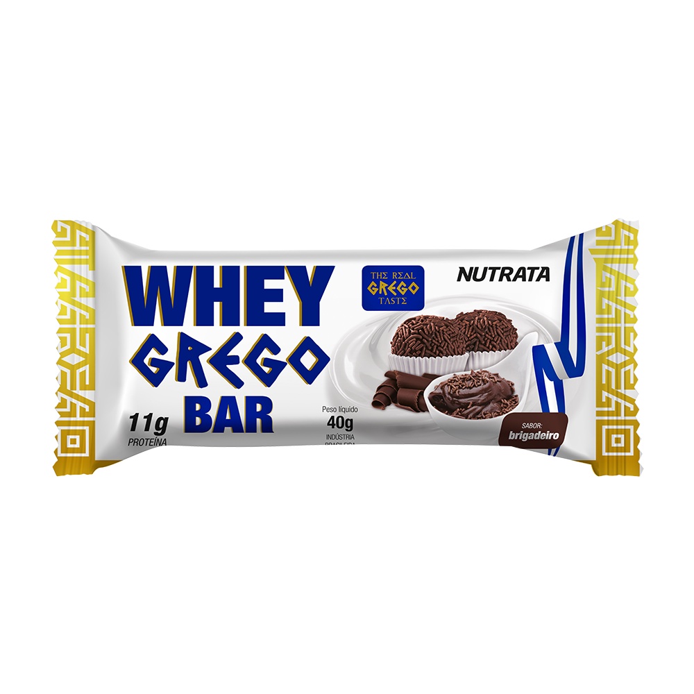 Grego Bar Sabor Brigadeiro 40g – Nutrata – Whey Protein