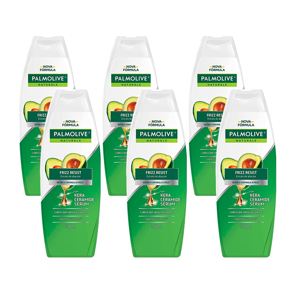 Kit com 6 Shampoo Palmolive Naturals Antiarmado Sem Sal Extrato de ...