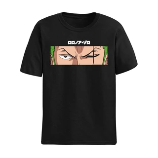 Camiseta Basica Algodao Roronoa Zoro Eyes Espadashin One Piece Anime Japanese Aesthetic Malha Premium